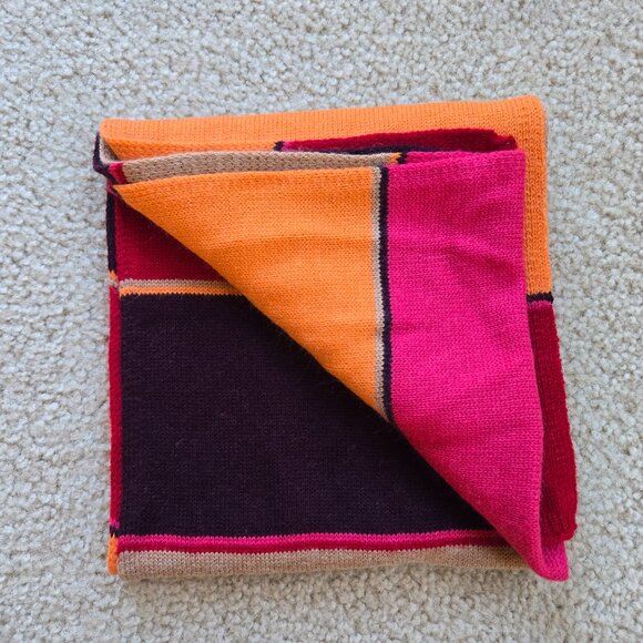 NWOT Cashmere Colorblock Scarf - Picture 1 of 8